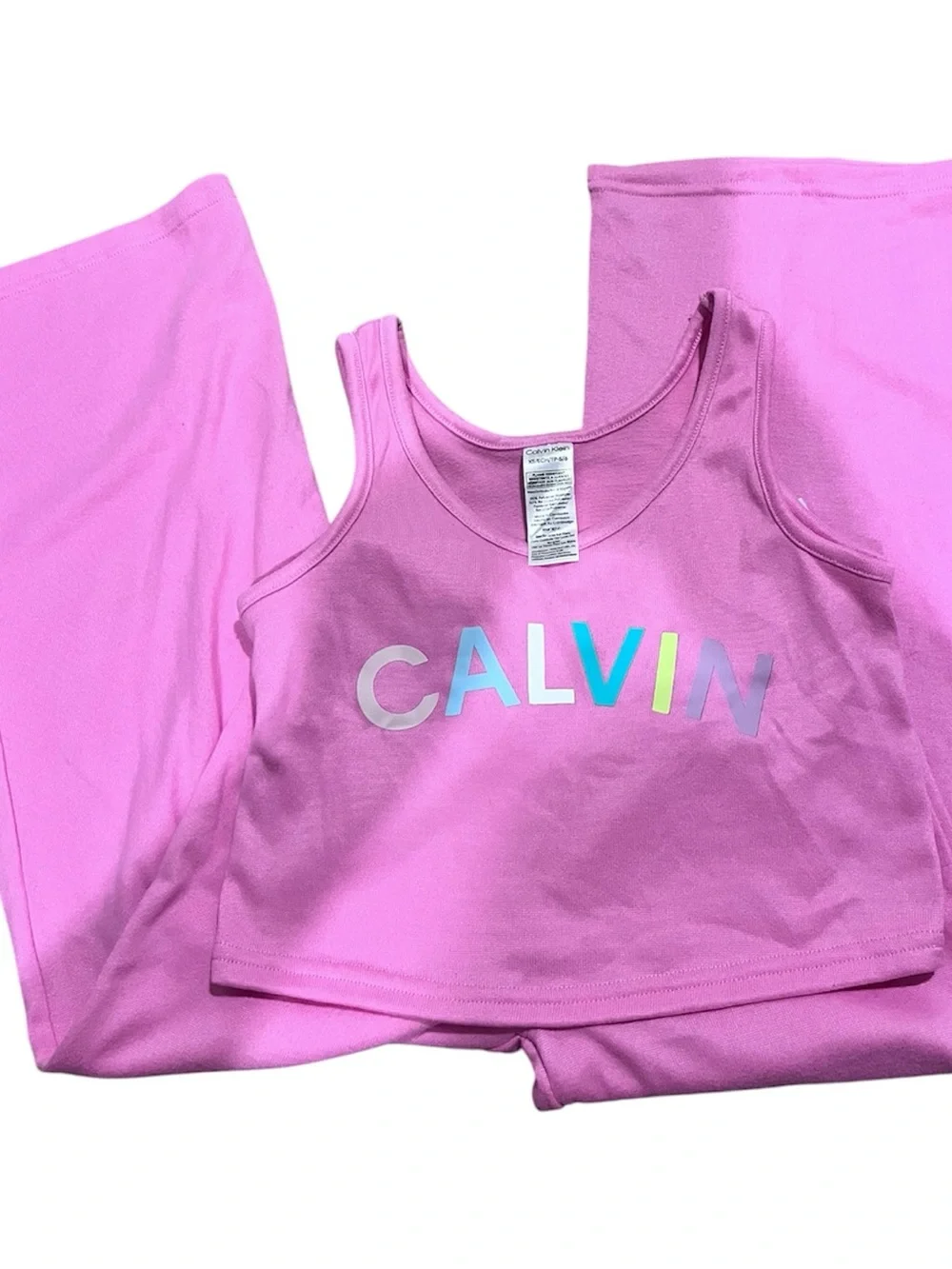 Calvin Klein Pink 2-Piece Outfit Set Girls Size 5/6 New